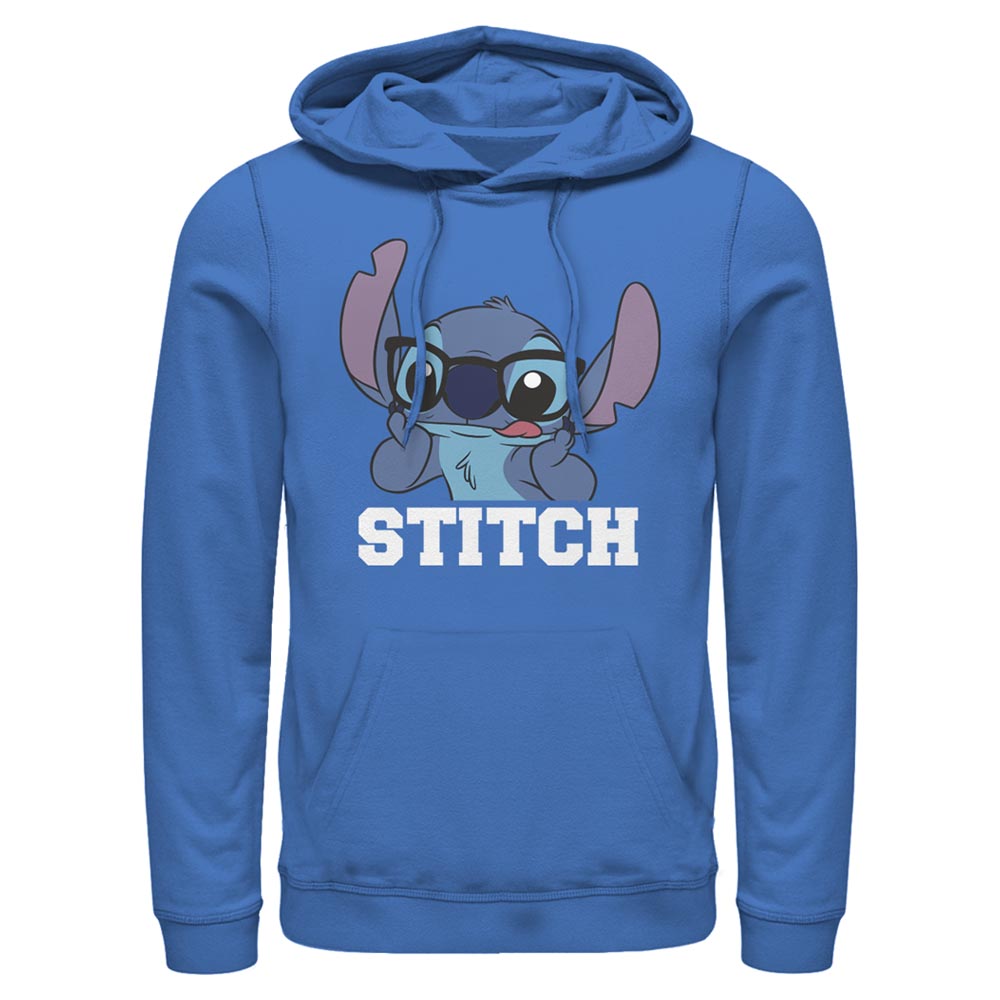 Men's Disney Disney Lilo & Stitch Silly Black Glasses Lightweight Hoodie