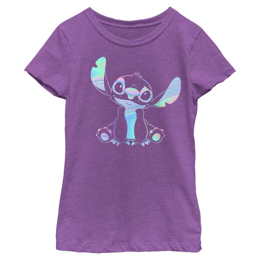 Girl's Disney Holographic Stitch T-Shirt