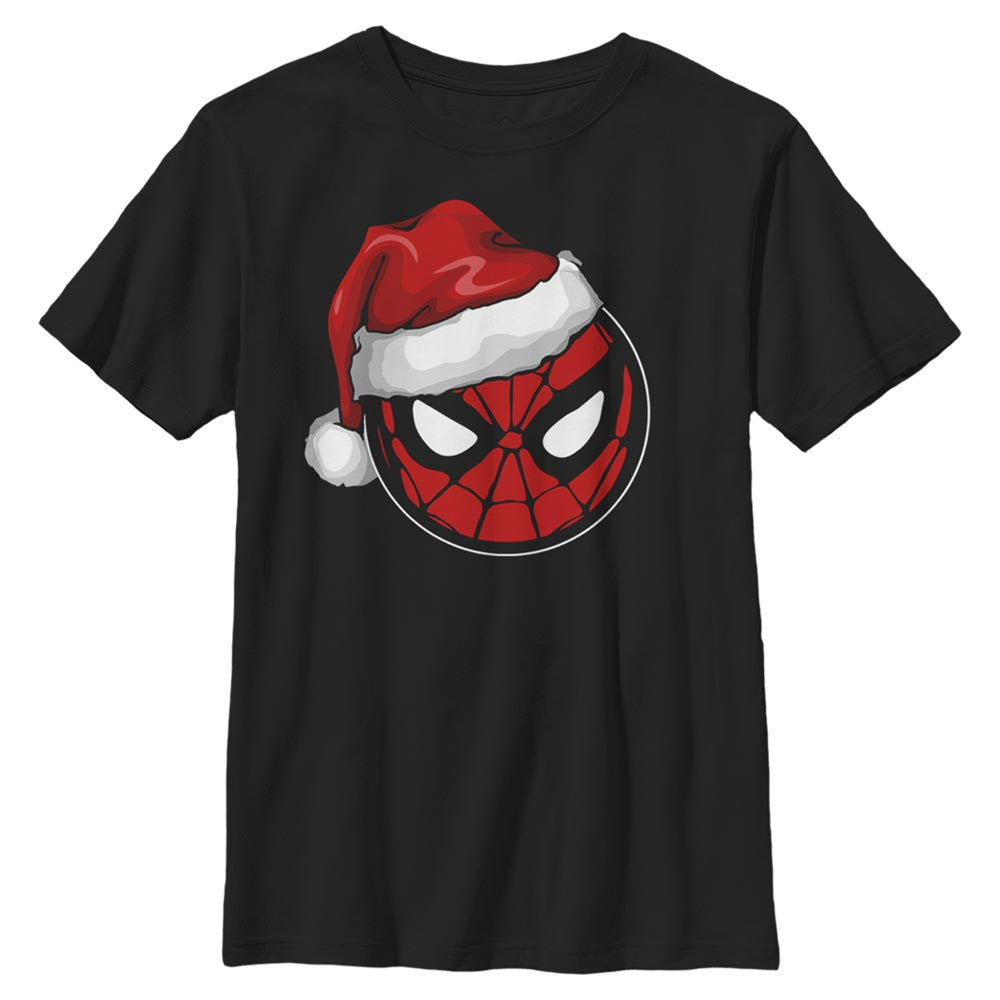 Boy's Marvel Spidey Santa Hat T-Shirt