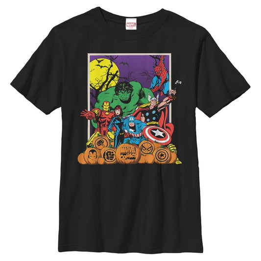 Boy's Marvel Halloween Avengers Scene T-Shirt