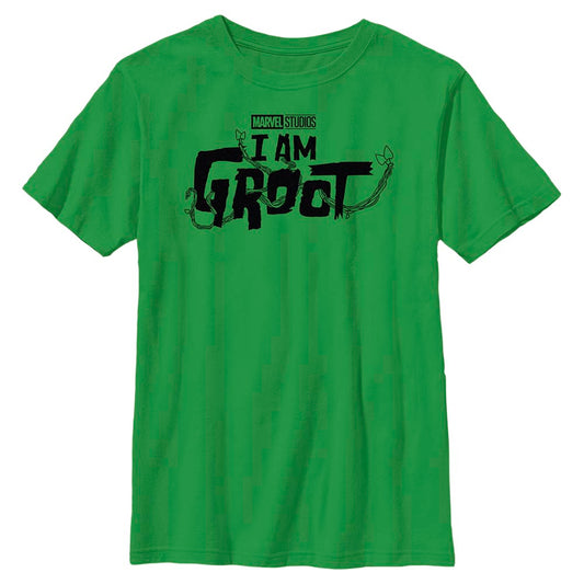 Boy's Marvel Groot Black Logo T-Shirt