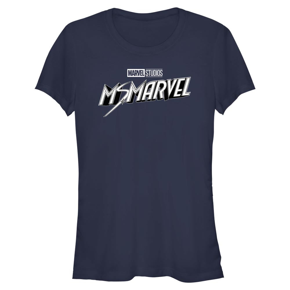 Junior's Marvel Black and White T-Shirt