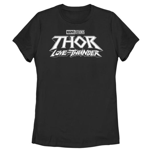 Women's Marvel Black Logo T-Shirt