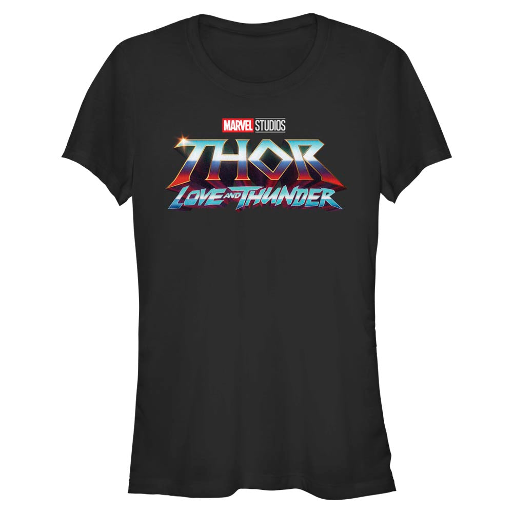 Junior's Marvel Thunder Logo T-Shirt