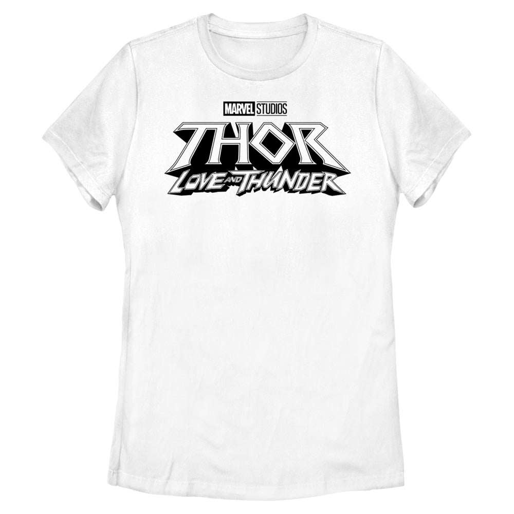 Women's Marvel White Logo T-Shirt