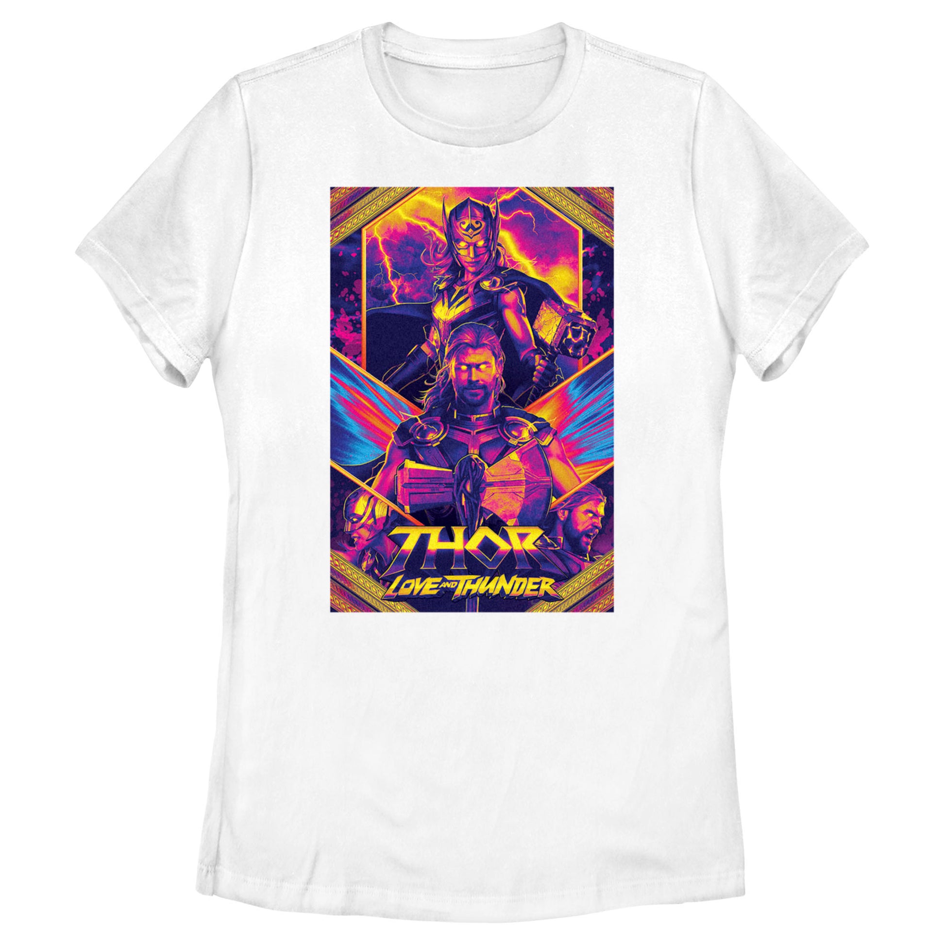 Women's Marvel Neon Poster T-Shirt