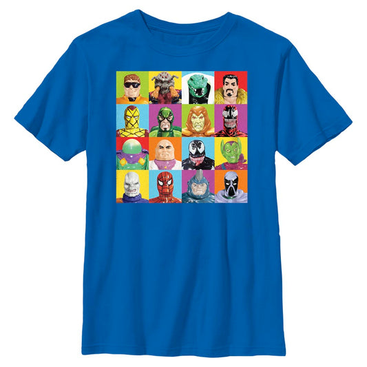 Boy's Marvel Spider-Man Beyond Amazing SPIDEY FIGURE SQUARES T-Shirt