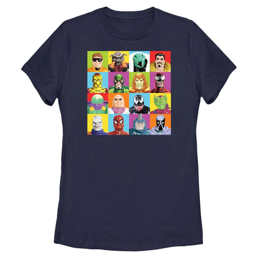 Women's Marvel SPIDEY FIGURE SQUARES T-Shirt