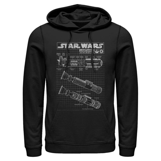 Men's Star Wars Saber Diagram Lightweight Hoodie